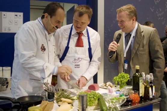 Cooking with Johann Lafer - KESO GmbH customer event on SECURITY 2008 in Essen, Germany